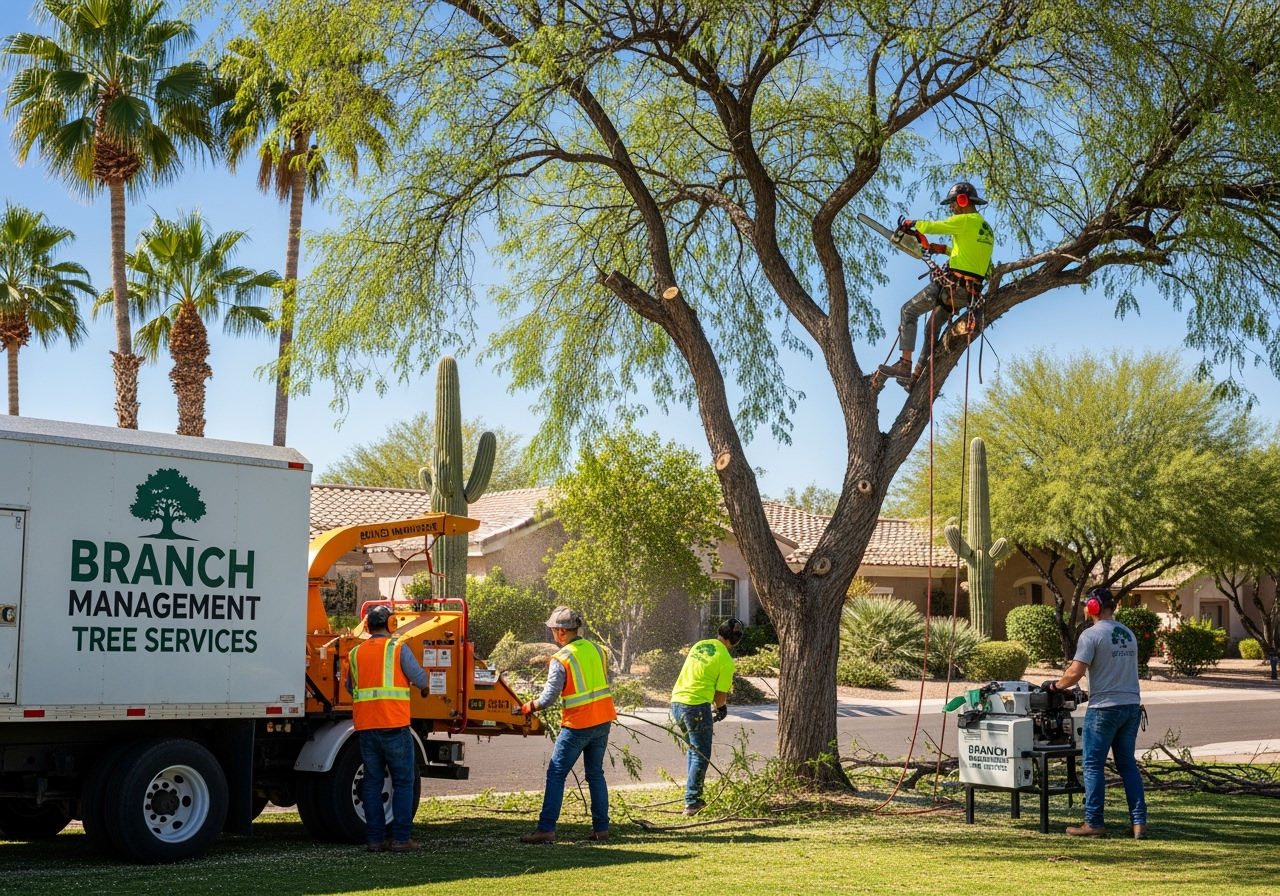 Arizona tree care team performing expert trimming and removal