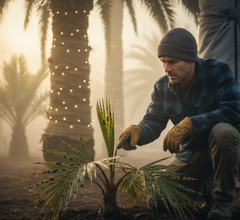 You need to watch your palm trees closely during the winter.