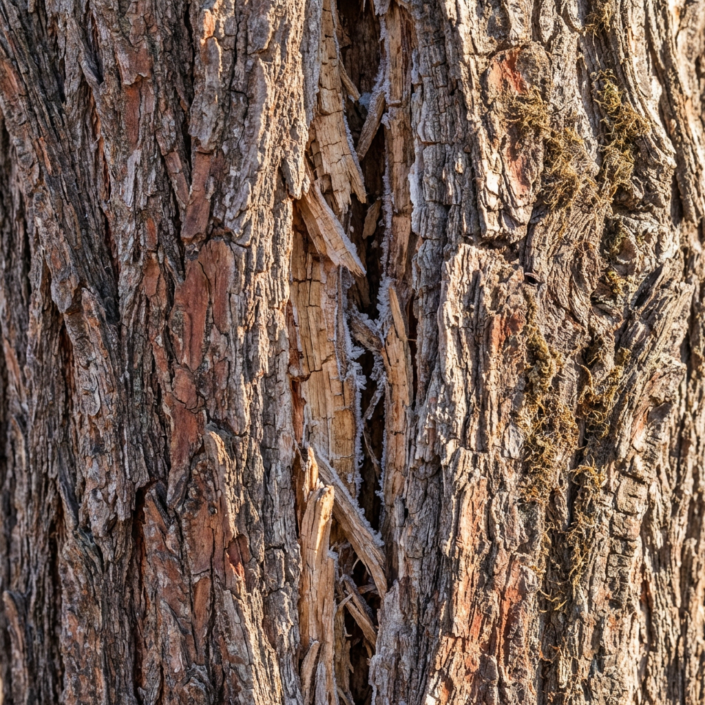 Bark splitting damage