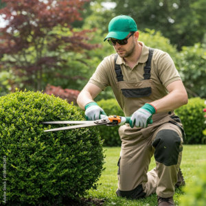 Phoenix arborist advising homeowner on tree trimming schedule